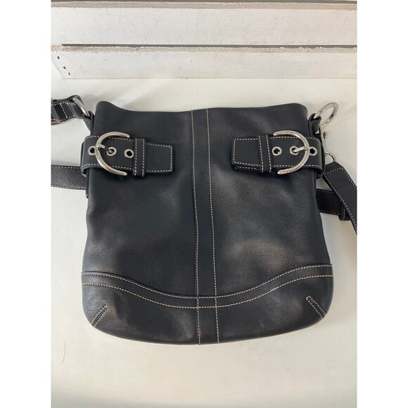 COACH 1452 SMALL SMOOTH LEATHER BLACK CROSSBODY BAG - Picture 15 of 16